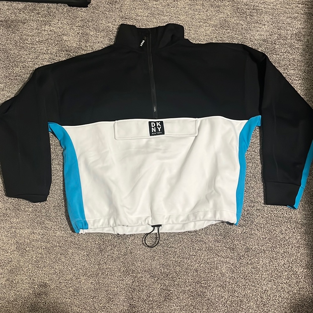 DKNY Women’s Tri-Color Quarter Zip
